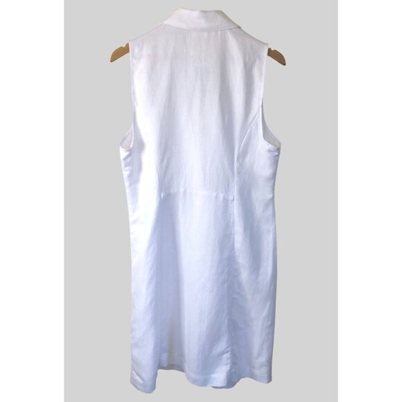 NWT J. Jill Sleeveless Duster Vest Women's M Linen Blend Lagenlook Minimalist - Picture 2 of 7